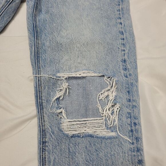 AMERICAN EAGLE distressed destroyed cropped high rise mom jean 6 long - Picture 7 of 12